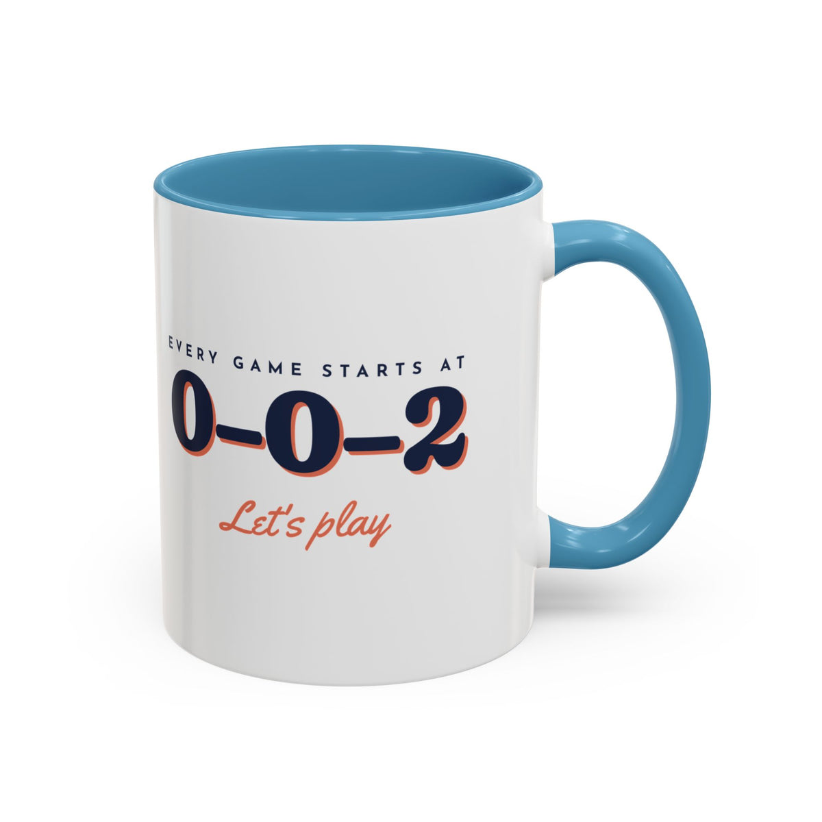0–0–2 Mug in Light Blue, design, handle right