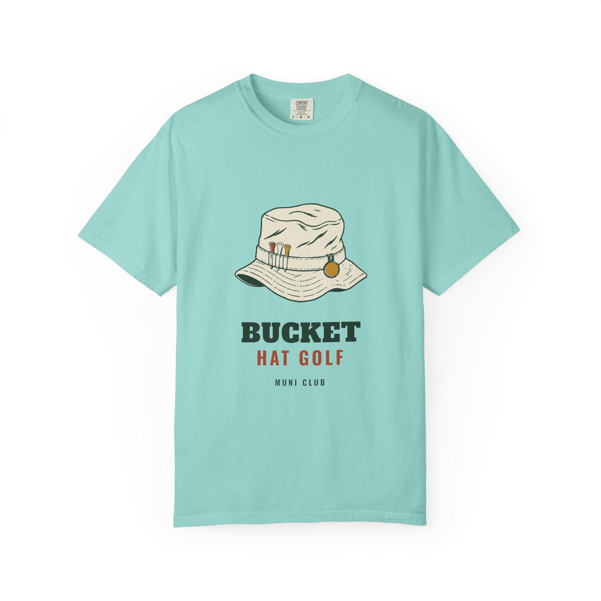 Bucket Hat Golf Tee in Chalky Mint, front view