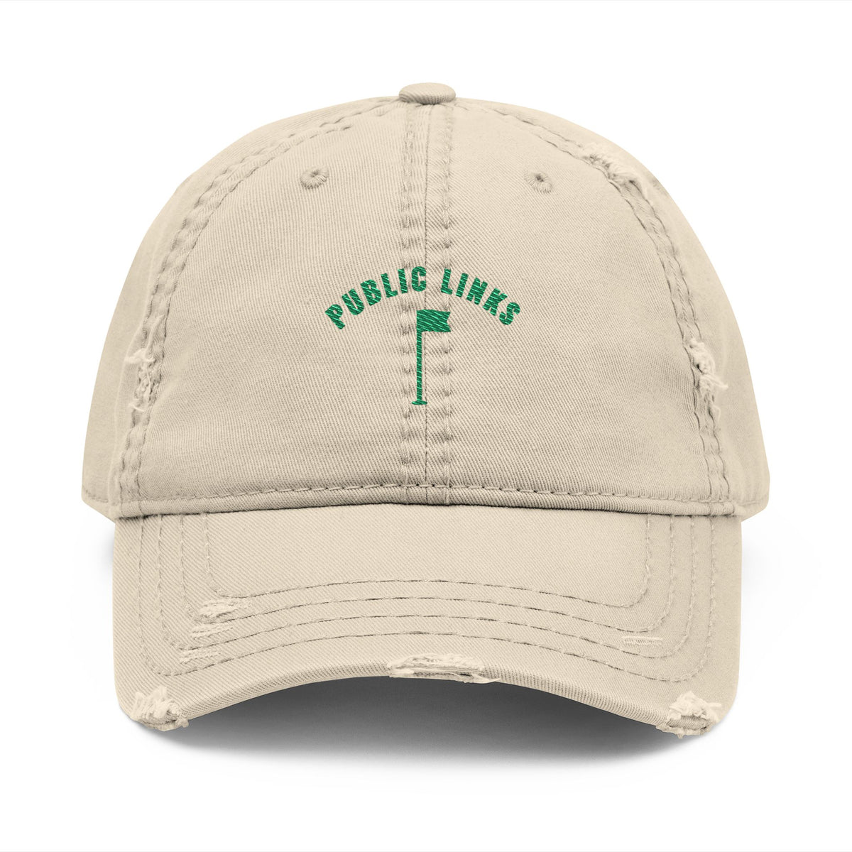 Public Links Arch Dad Hat in Khaki, front view