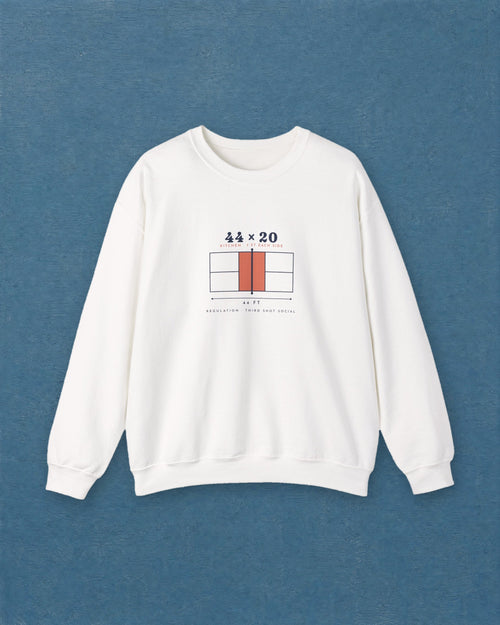 44 × 20 Crewneck in White, styled