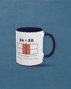 44 × 20 Mug in Navy, styled