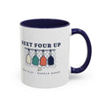Next Four Up Mug in Navy, design, handle right