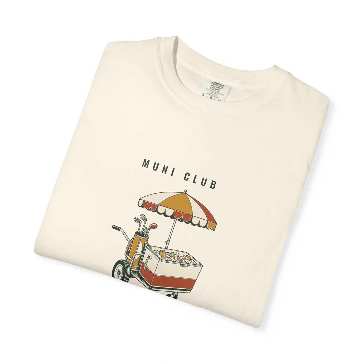 Beverage Cart Tee in Ivory, folded