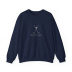 Crossed Irons Crewneck in Navy, front view