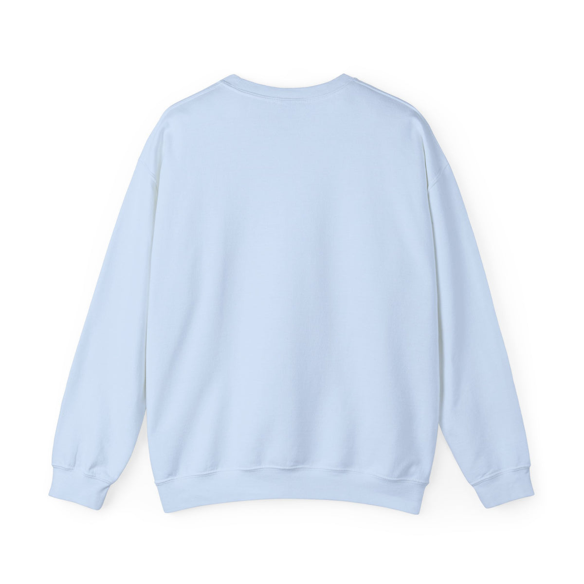 Sunrise Session Crewneck in Light Blue, back view