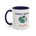 Pool Deck Doubles Mug in Navy, design, handle left