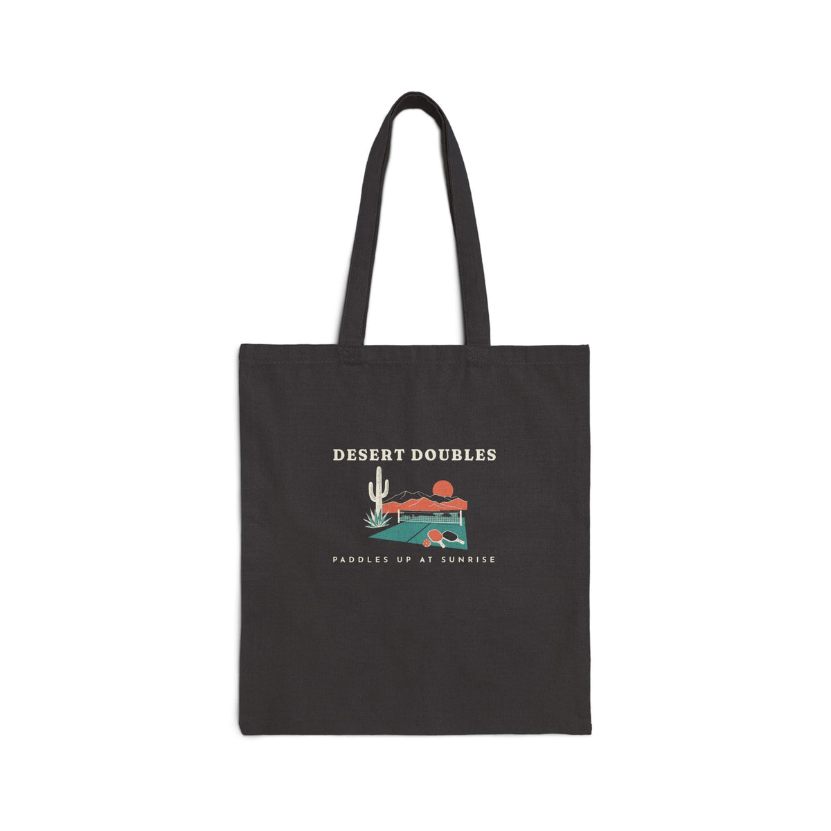 Desert Doubles Tote in Black, front view