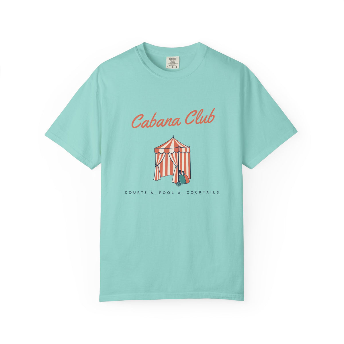 Cabana Club Tee in Chalky Mint, front view