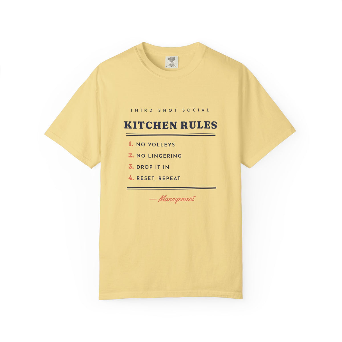 Kitchen Rules Tee in Butter, front view