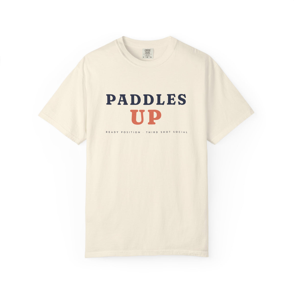 Paddles Up Tee in Ivory, front view