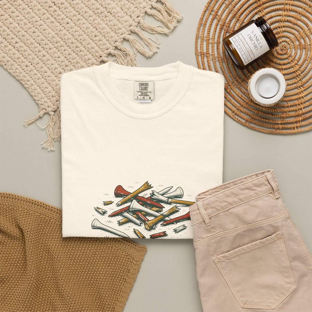 Broken Tee Club Tee in Ivory, flat lay