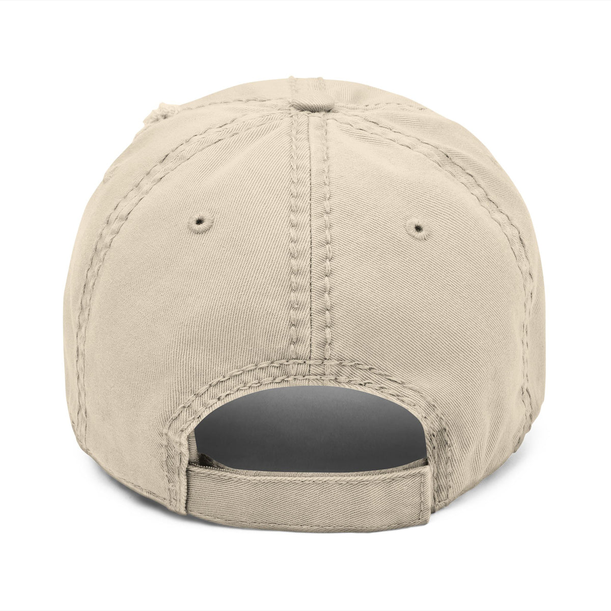 Seven Iron Dad Hat in Khaki, back view