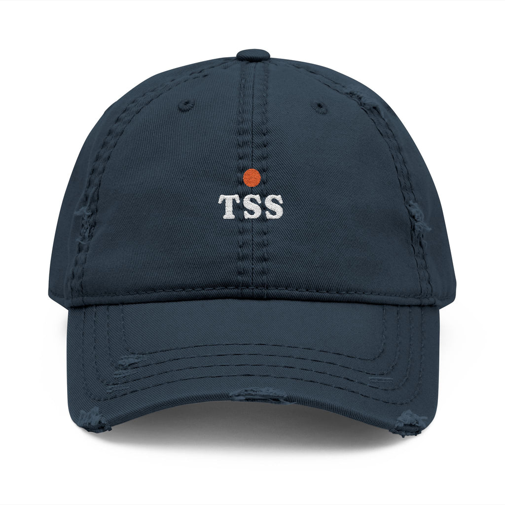TSS Ball Dad Hat in Dark Navy, front view