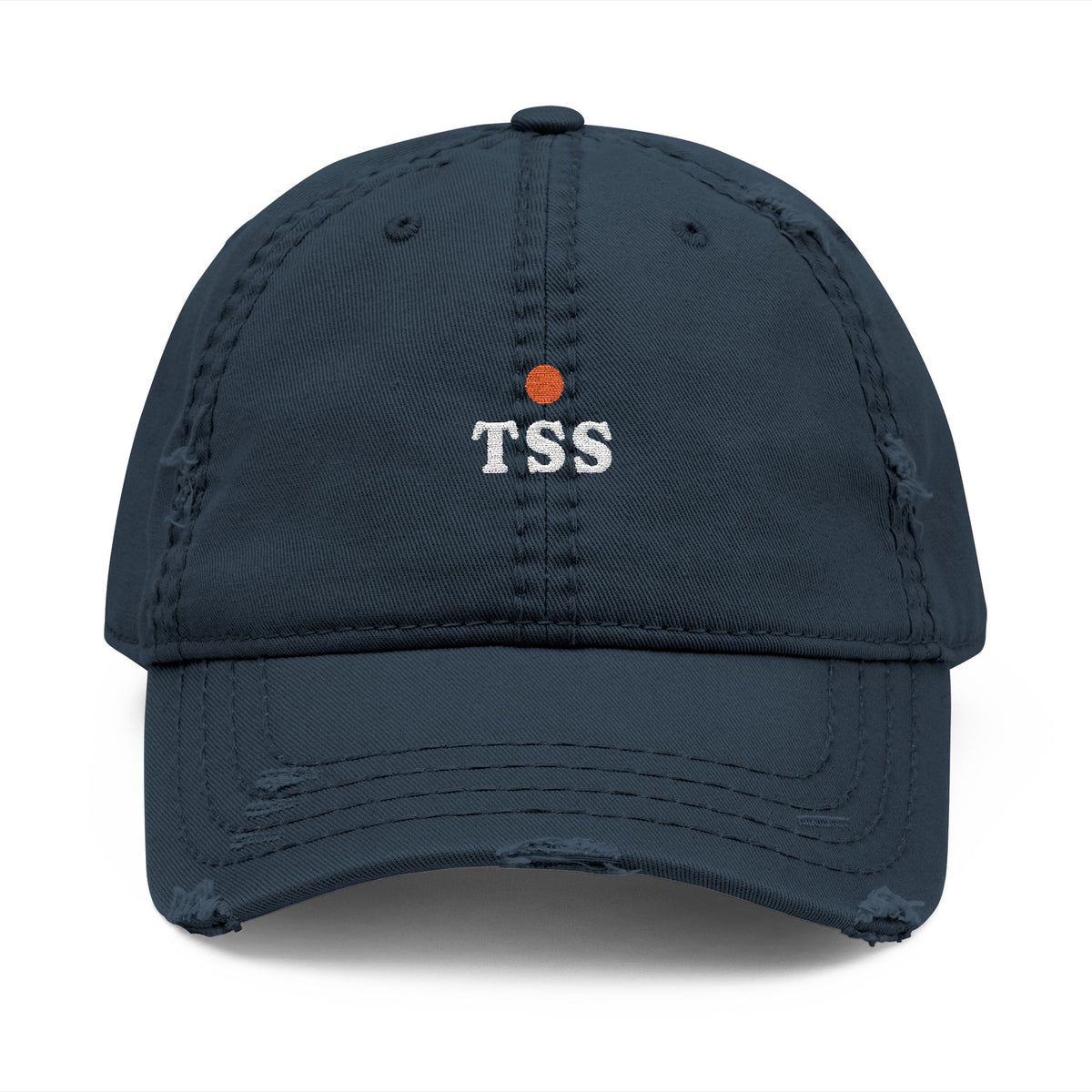 TSS Ball Dad Hat in Dark Navy, front view