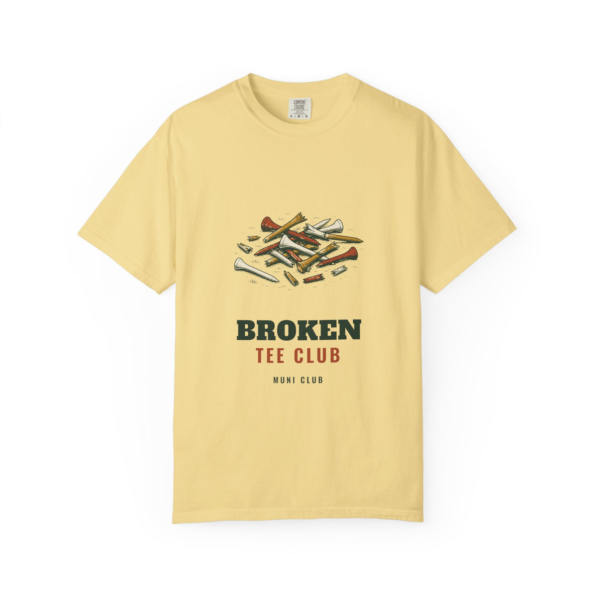 Broken Tee Club Tee in Butter, front view