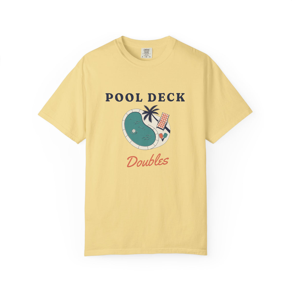 Pool Deck Doubles Tee in Butter, front view