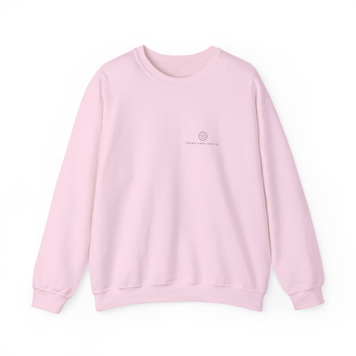 Ball Mark Crewneck in Light Pink, front view