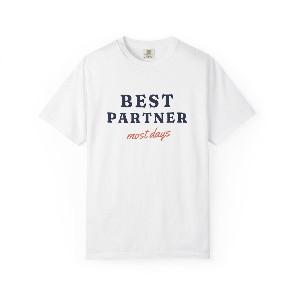 Best Partner Tee in White, front view