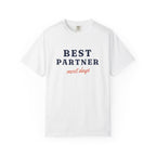 Best Partner Tee in White, front view