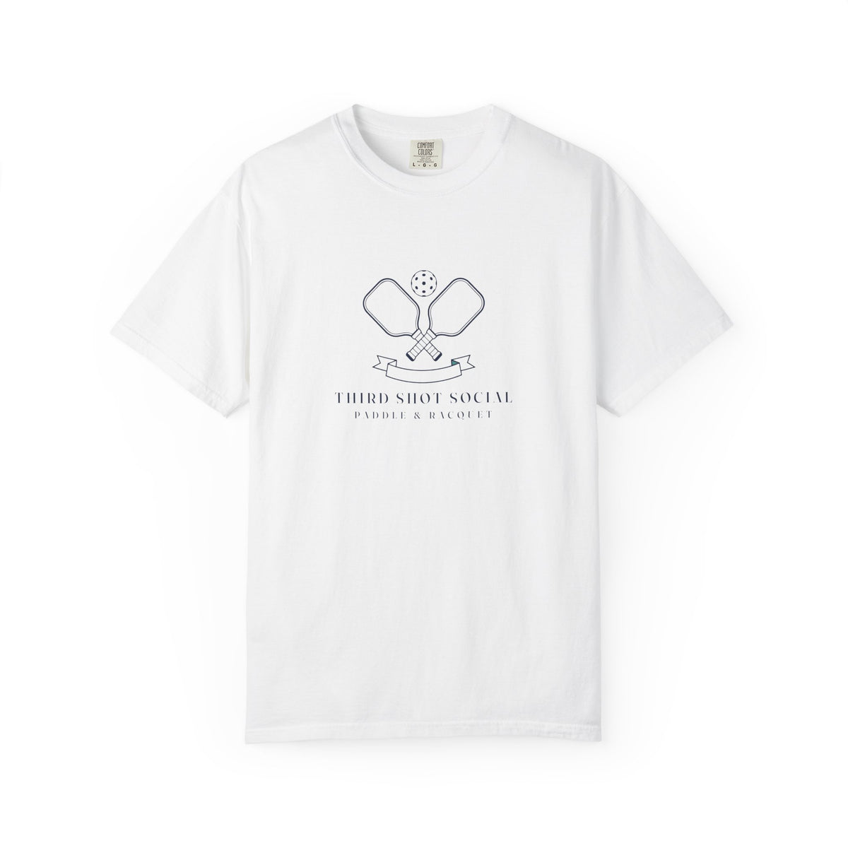 Paddle Crest Tee in White, front view