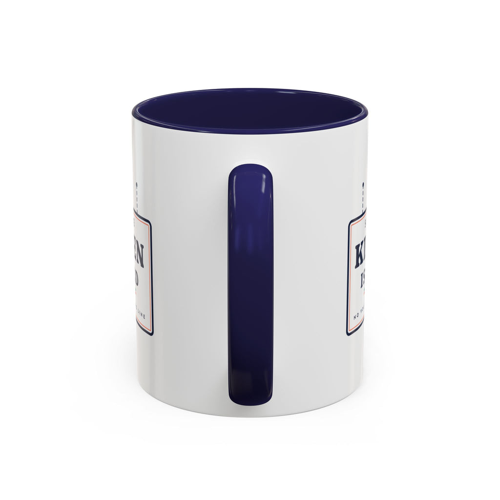 Kitchen Closed Mug in Navy, handle view