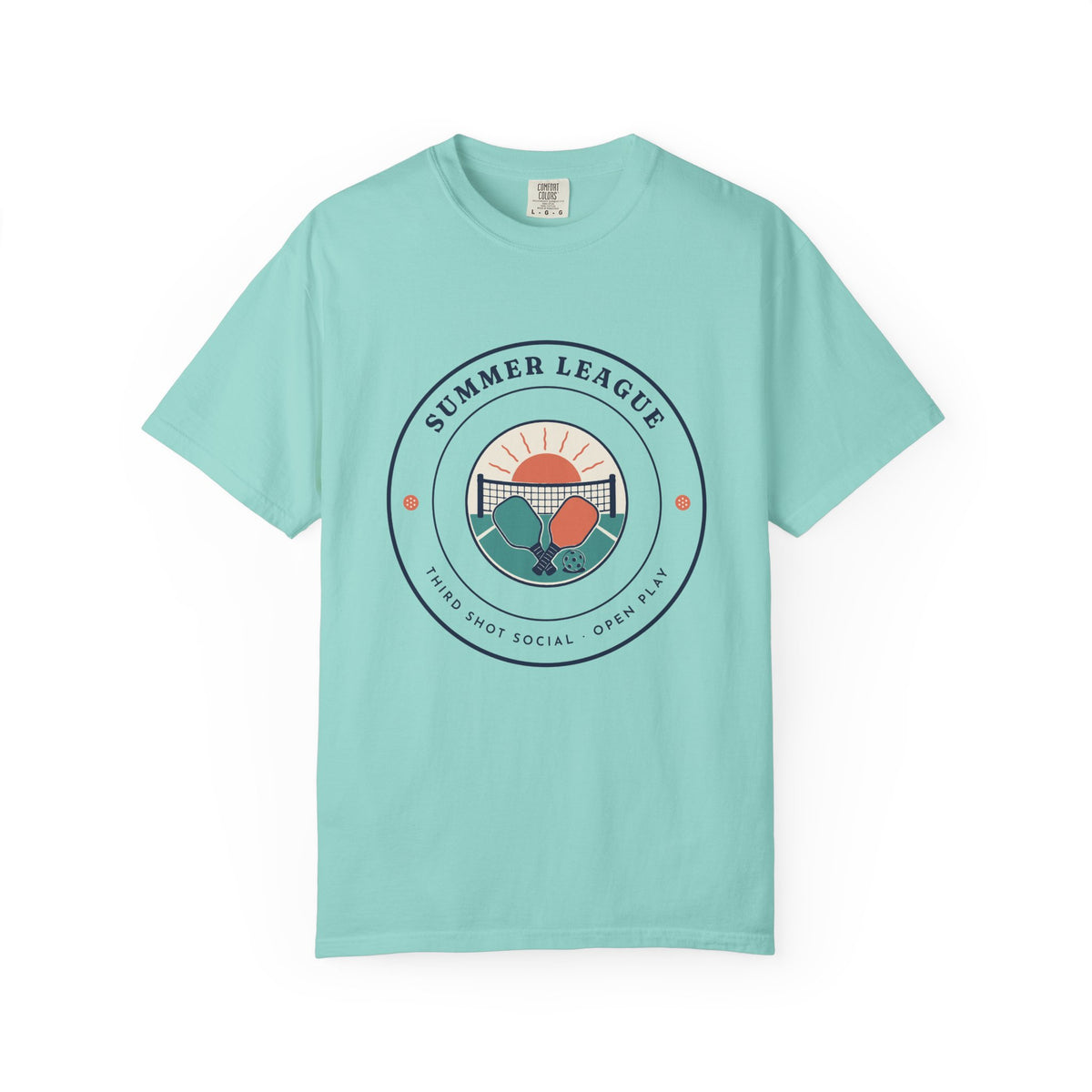 Summer League Tee in Chalky Mint, front view
