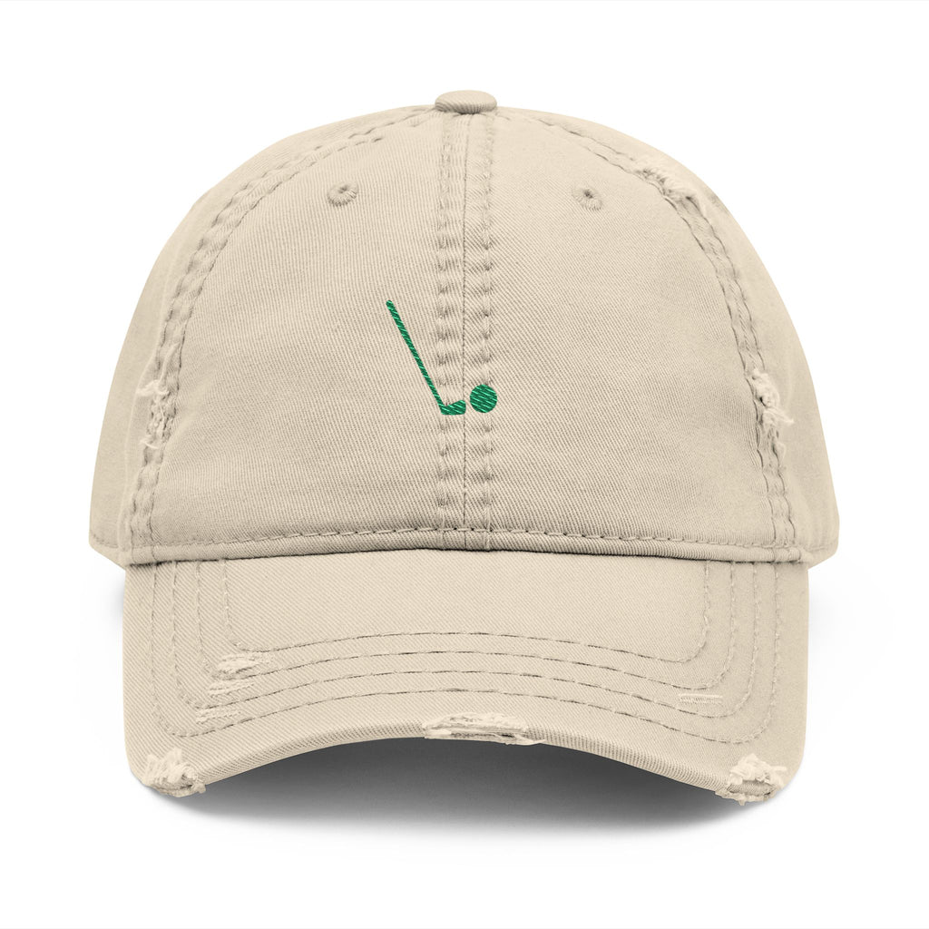 Seven Iron Dad Hat in Khaki, front view