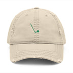 Seven Iron Dad Hat in Khaki, front view