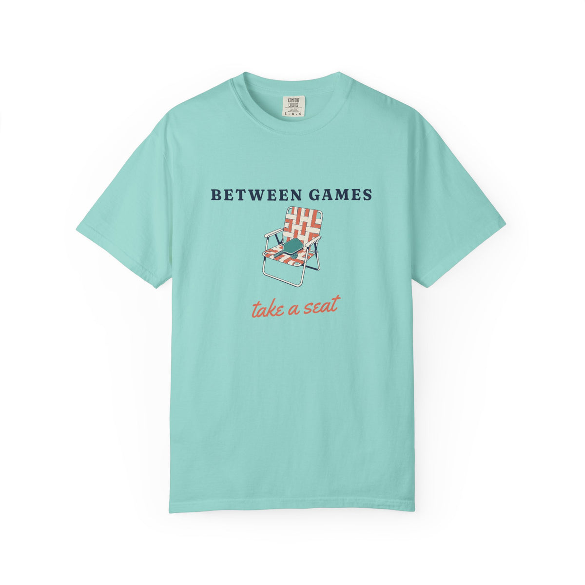 Between Games Tee in Chalky Mint, front view