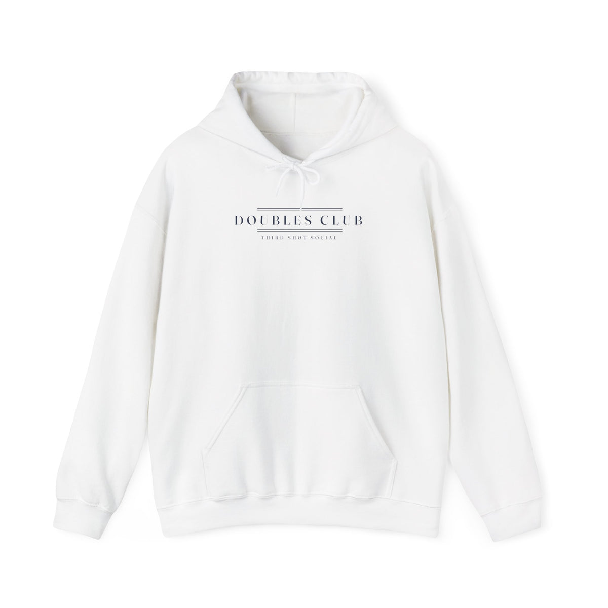 Doubles Club Hoodie in White, front view