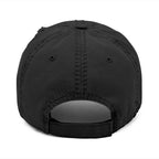 No. 9 Dad Hat in Black, back view