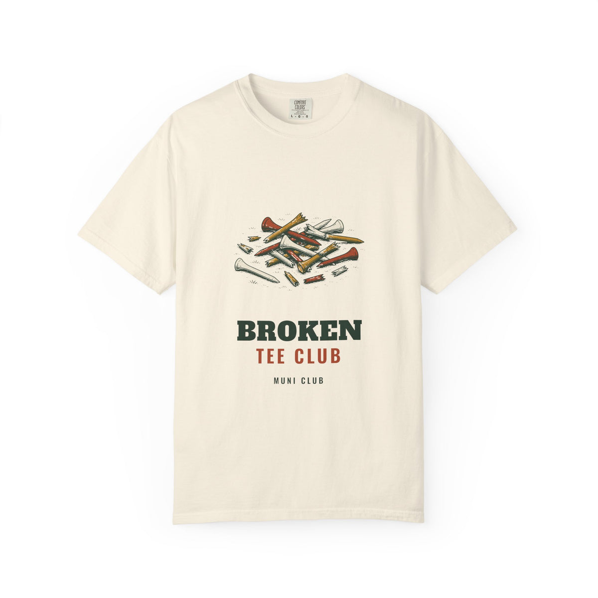 Broken Tee Club Tee in Ivory, front view