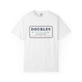 Doubles Division Tee in White, front view