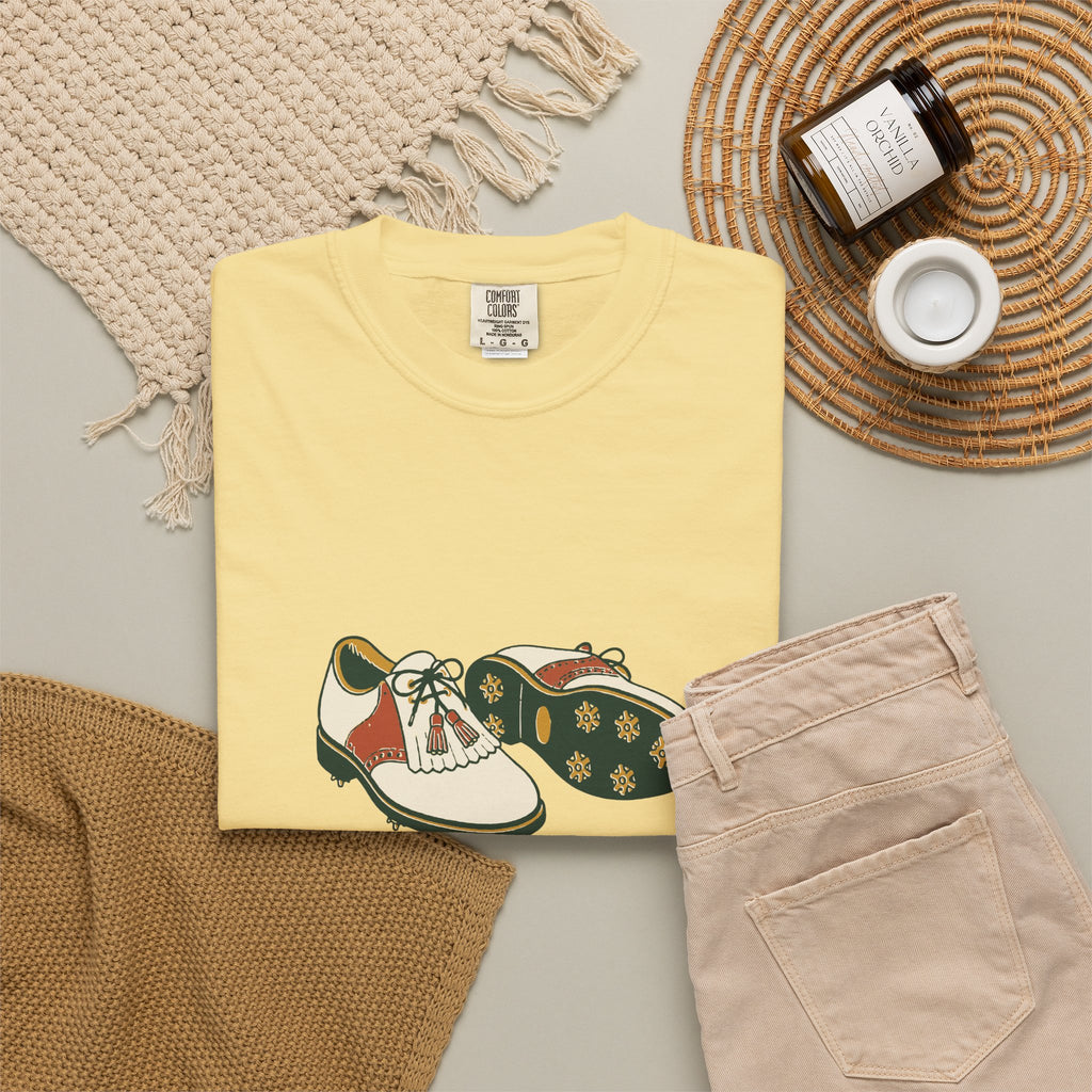 Spikes Off Inside Tee in Butter, flat lay