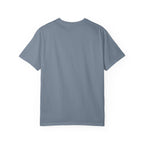 Pencils Are Free Tee in Blue Jean, back view