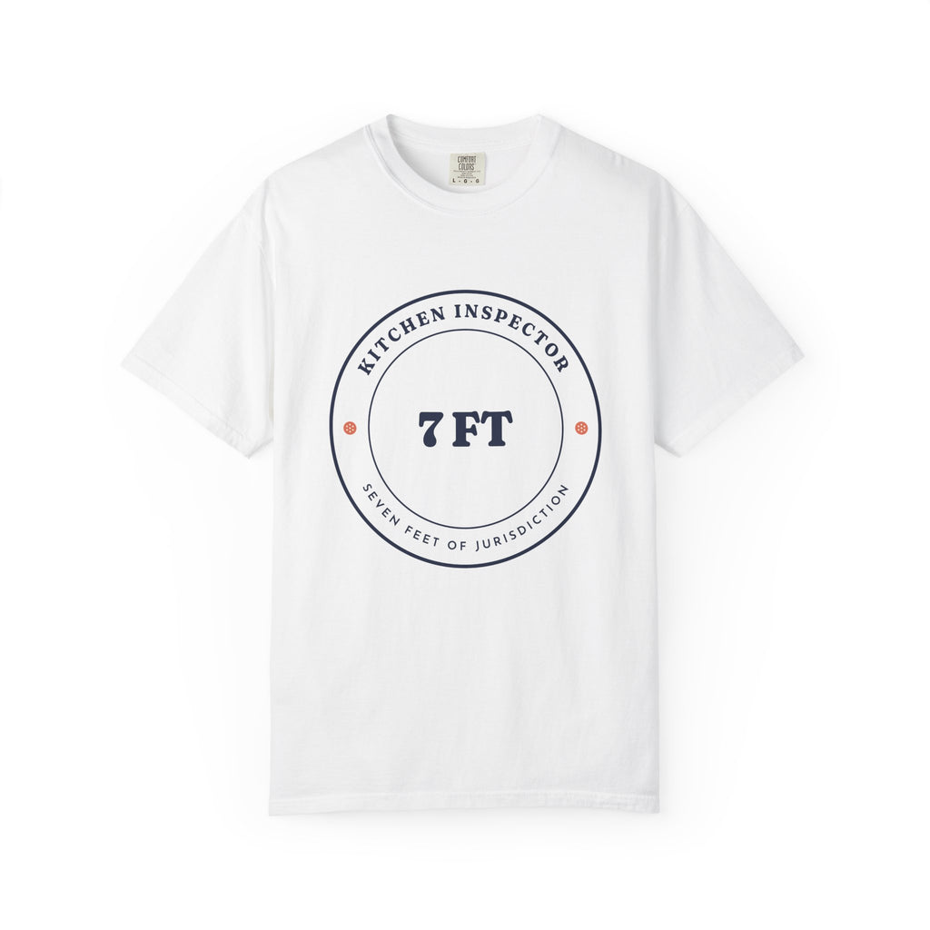 Kitchen Inspector Tee in White, front view