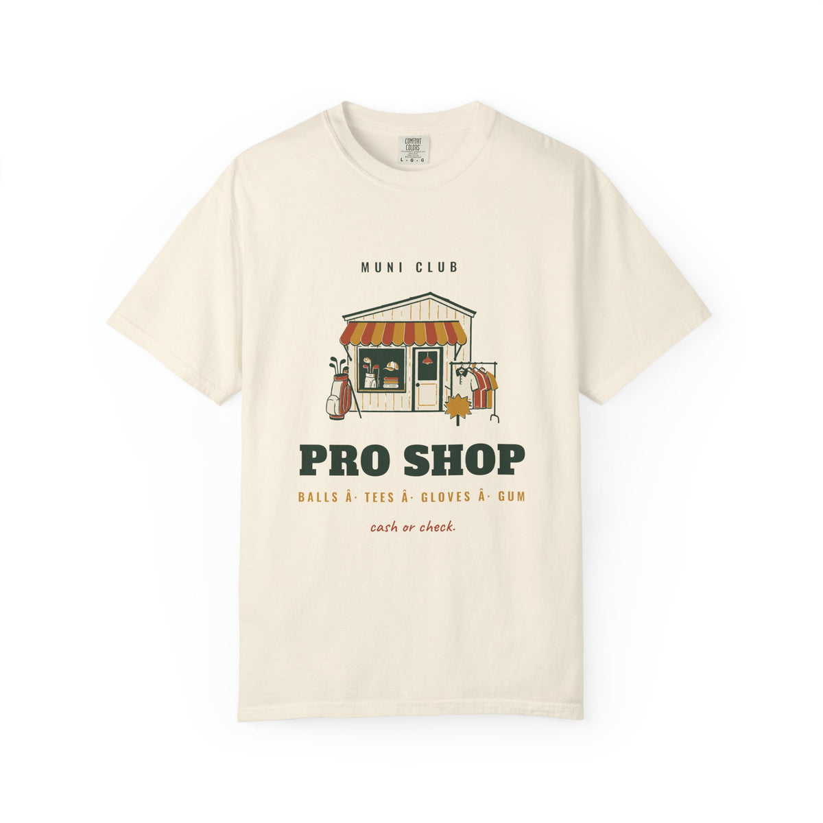 Pro Shop Tee in Ivory, front view