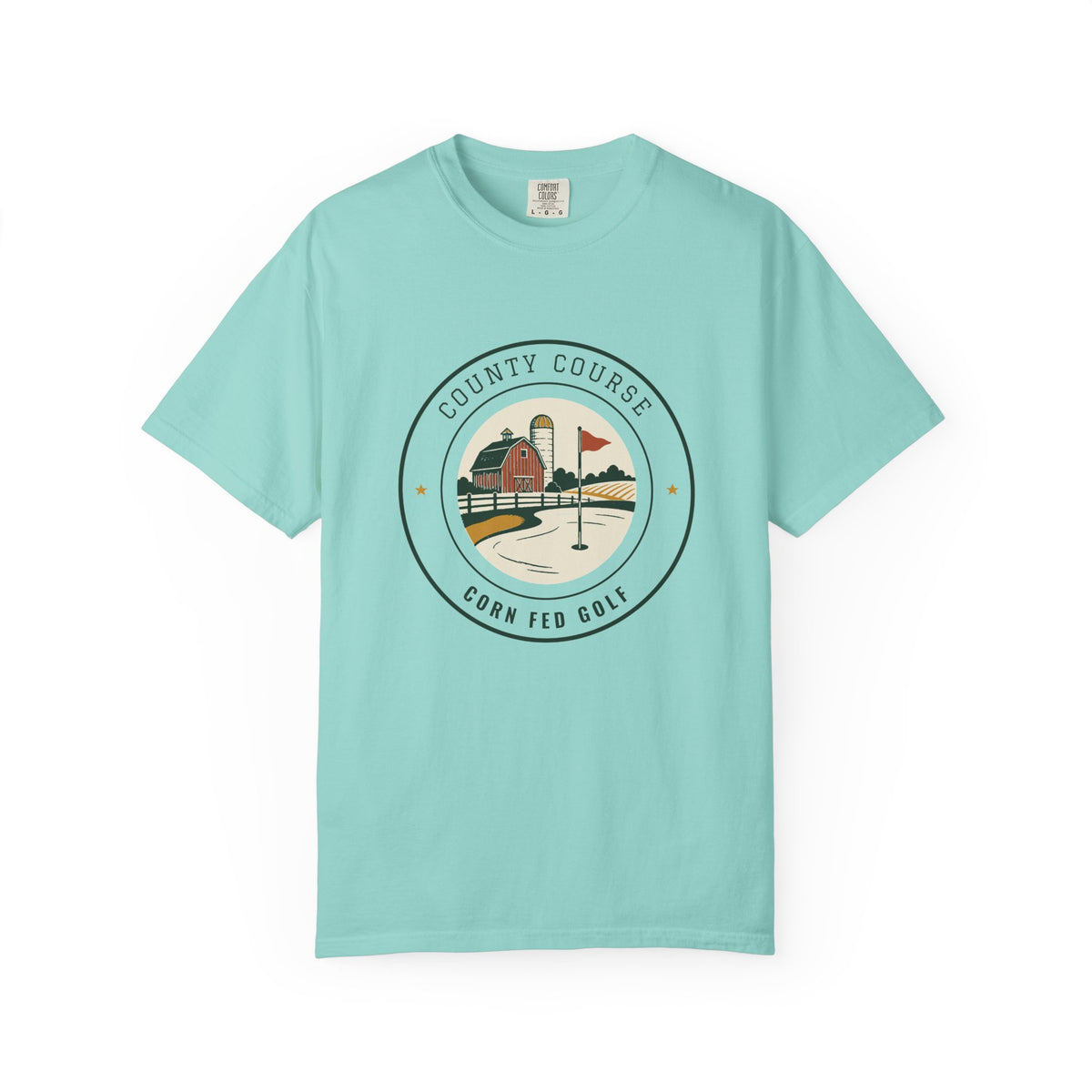 County Course Tee in Chalky Mint, front view