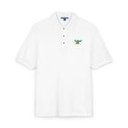 Twilight Polo in White, embroidery close-up