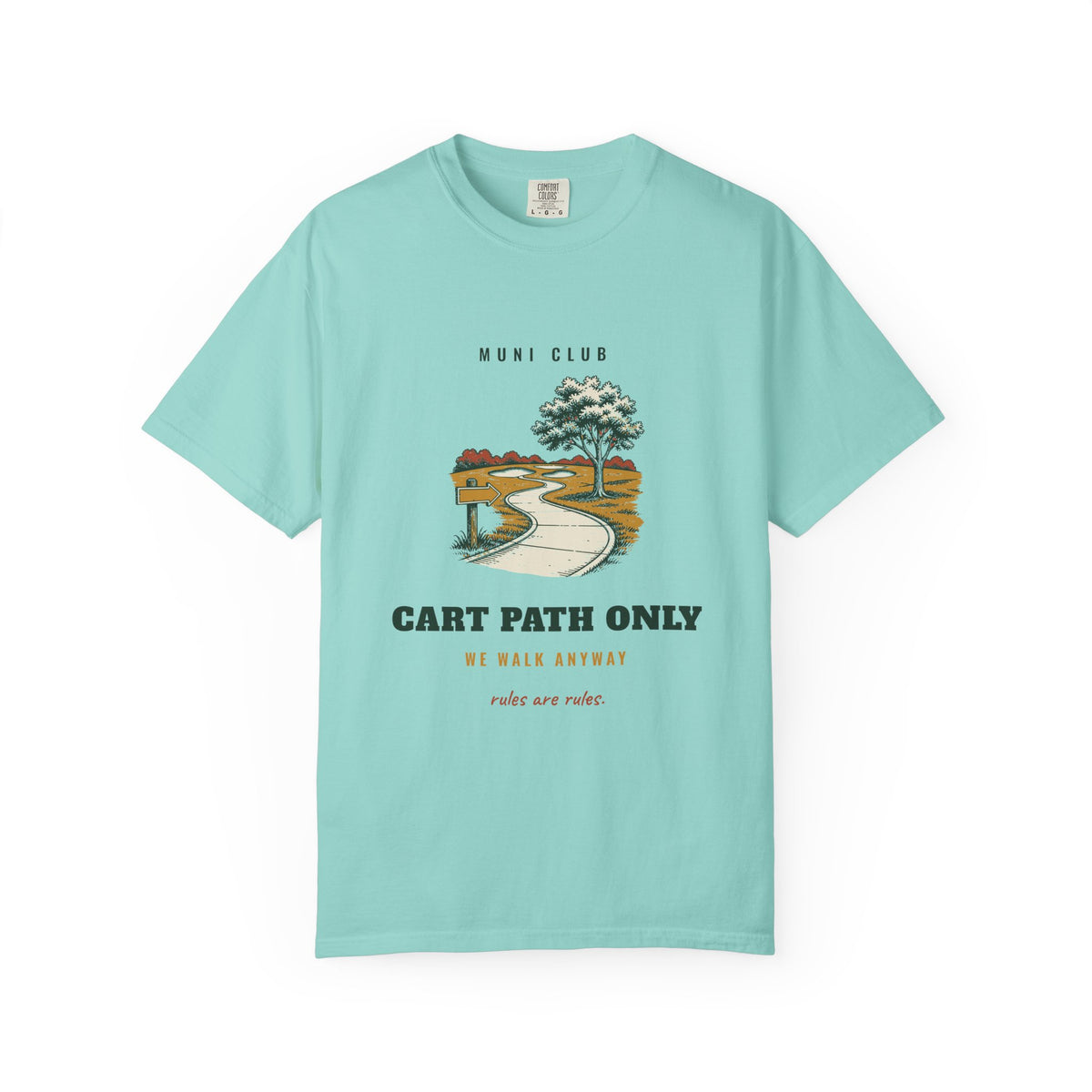 Cart Path Only Tee in Chalky Mint, front view