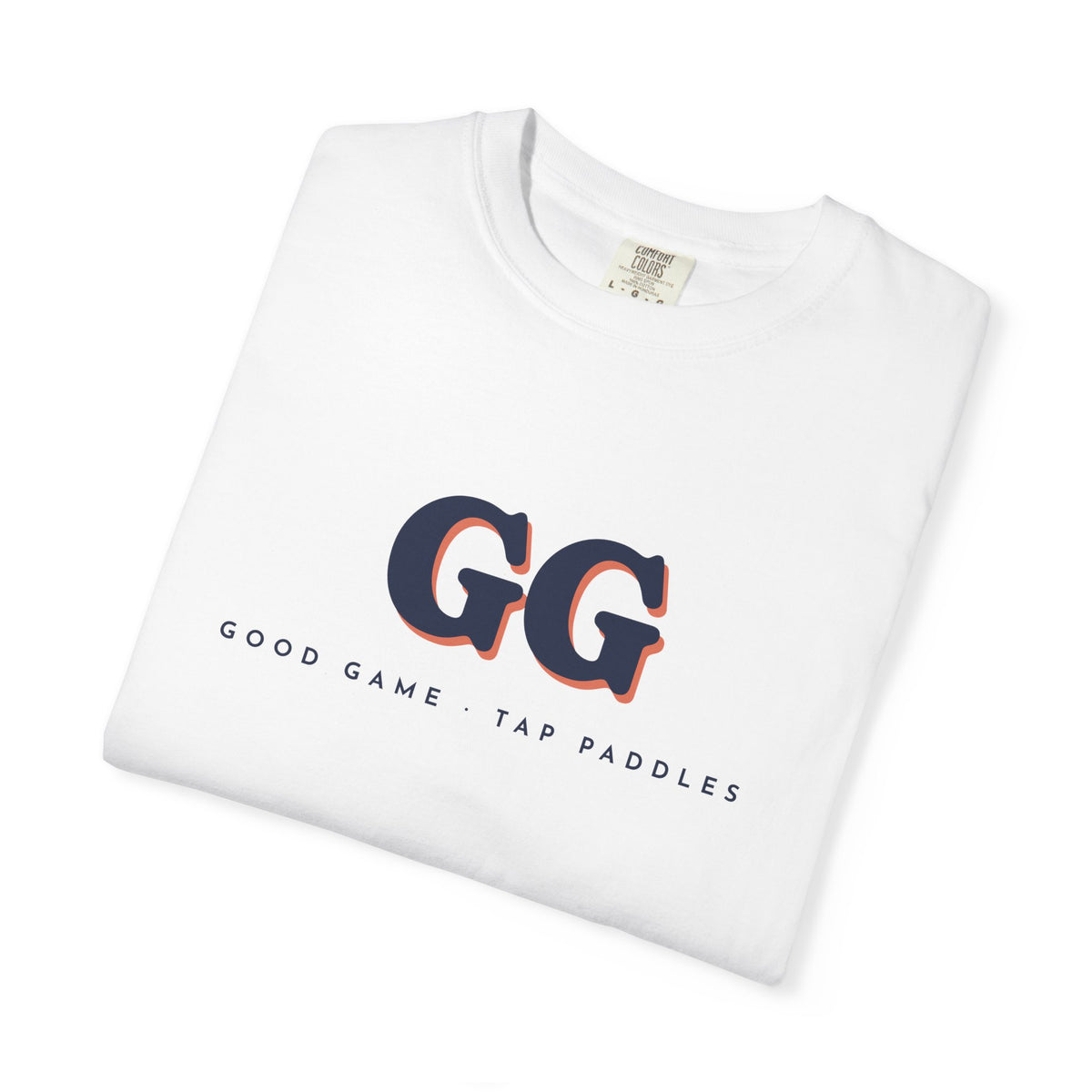 GG Tee in White, folded