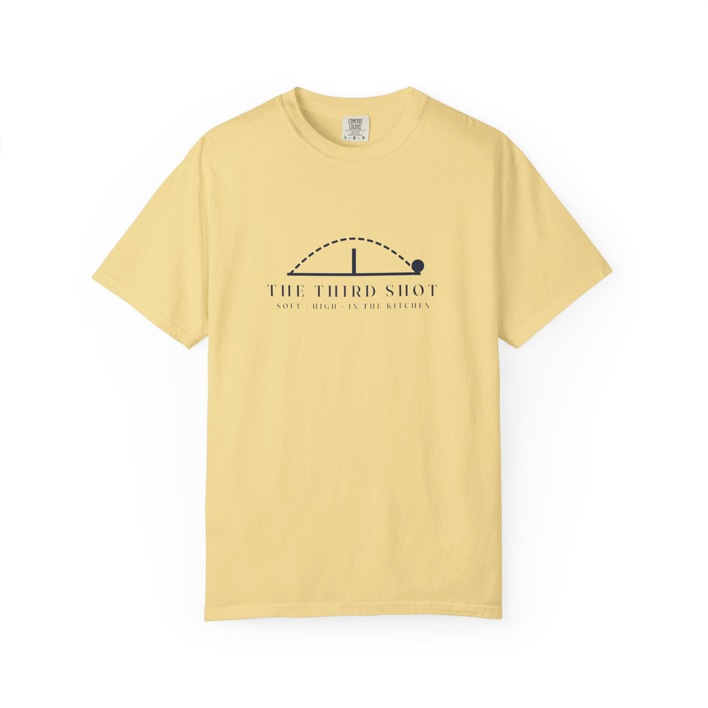 The Third Shot Tee in Butter, front view