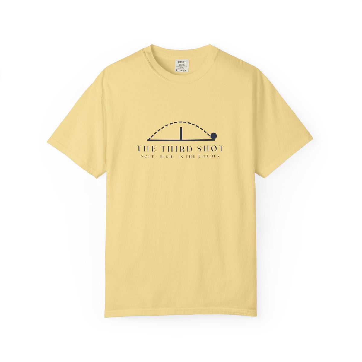 The Third Shot Tee in Butter, front view