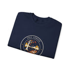 Fall League Crewneck in Navy, folded