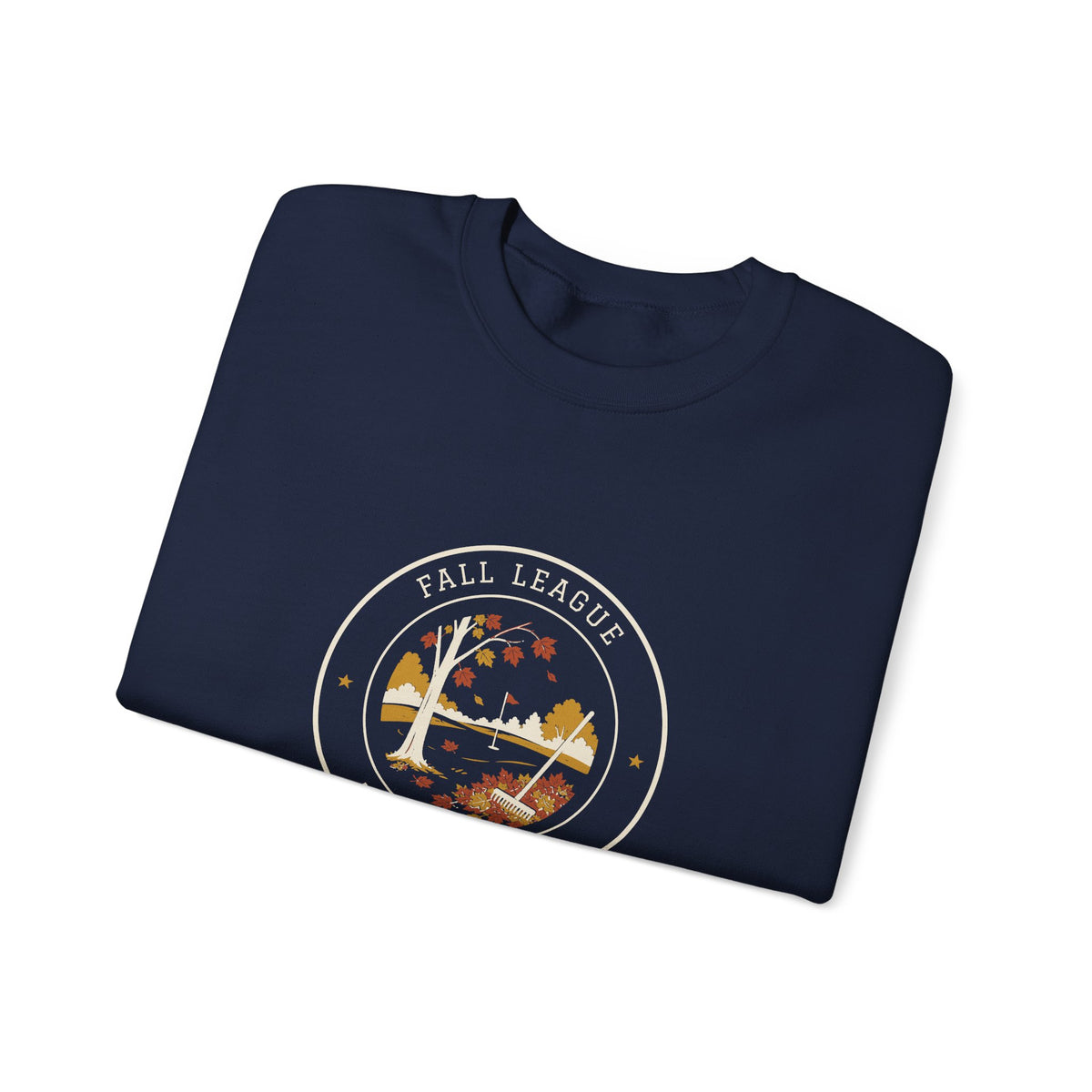 Fall League Crewneck in Navy, folded