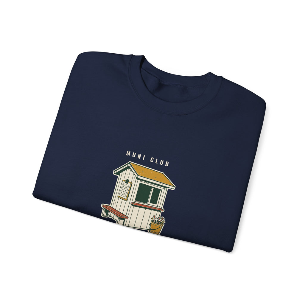 Starter's Shack Crewneck in Navy, folded