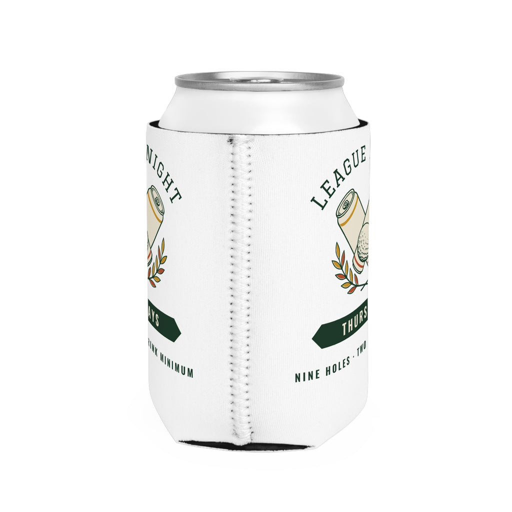 League Night Can Cooler in White, right side view