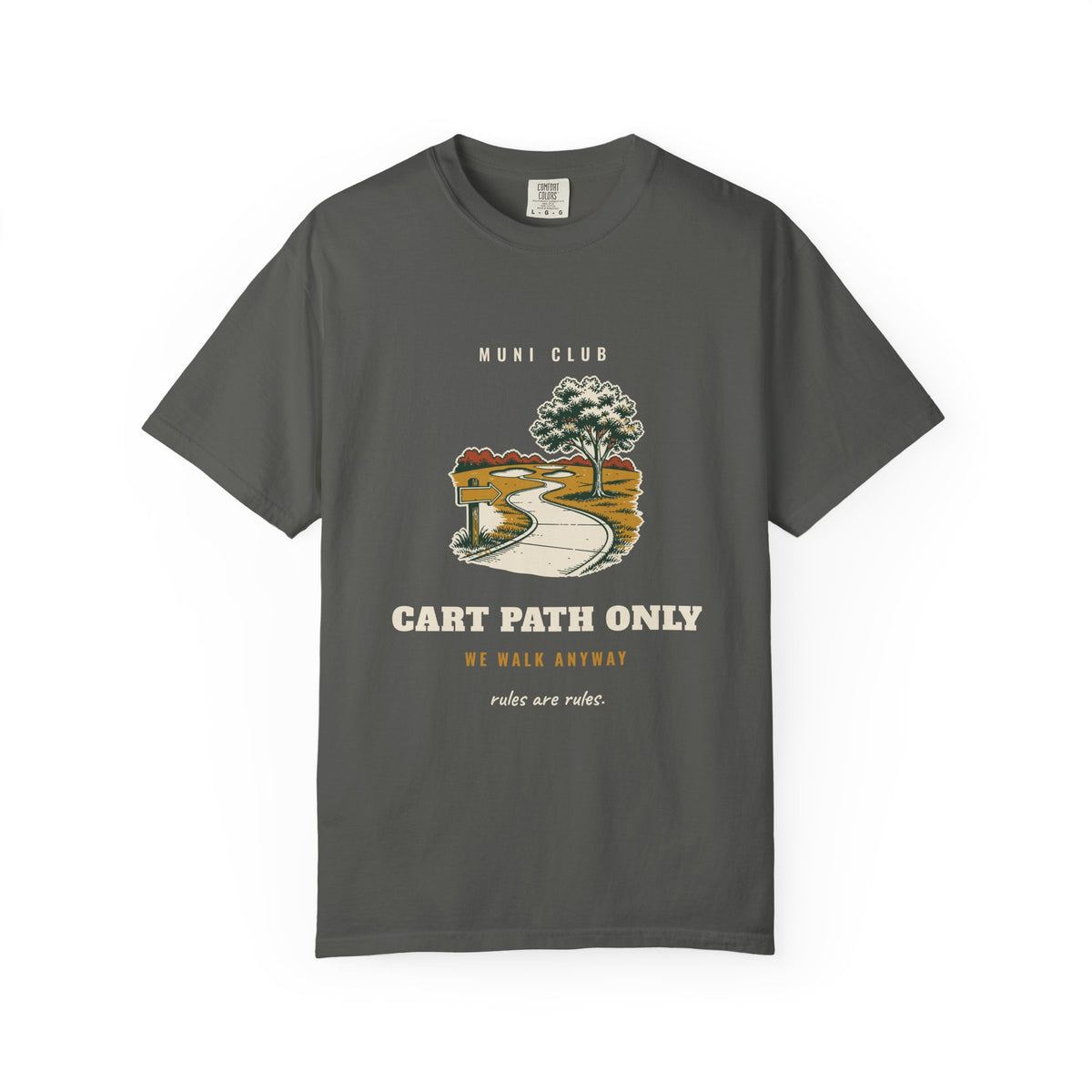 Cart Path Only Tee in Pepper, front view
