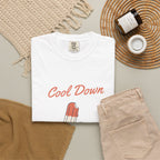 Cool Down Tee in White, flat lay