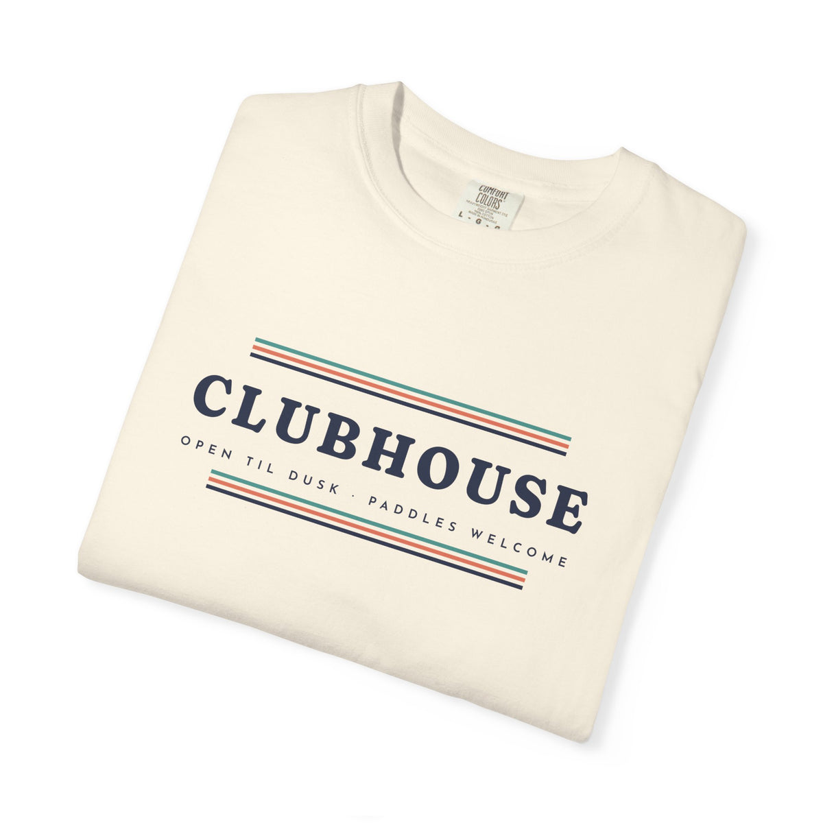 Clubhouse Tee in Ivory, folded
